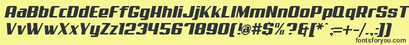 Aero Font – Black Fonts on Yellow Background