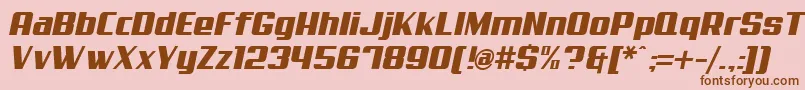Aero Font – Brown Fonts on Pink Background