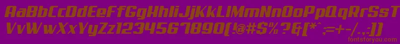 Aero Font – Brown Fonts on Purple Background