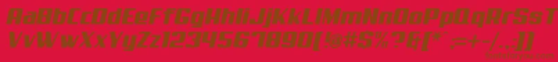 Aero Font – Brown Fonts on Red Background