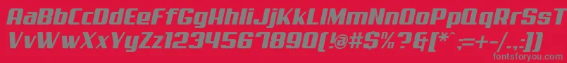 Aero Font – Gray Fonts on Red Background