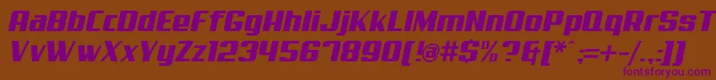 Aero Font – Purple Fonts on Brown Background