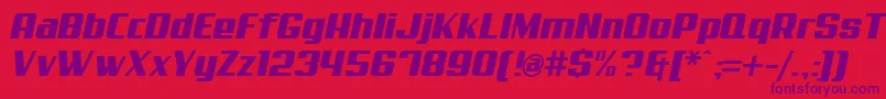 Aero Font – Purple Fonts on Red Background