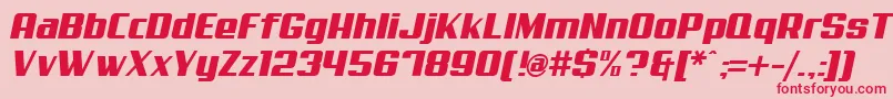Aero Font – Red Fonts on Pink Background