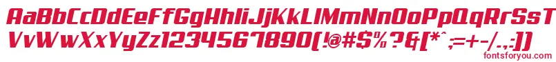Aero Font – Red Fonts on White Background