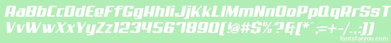 Aero Font – White Fonts on Green Background