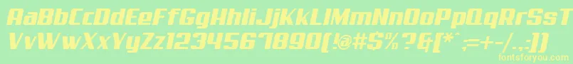 Aero Font – Yellow Fonts on Green Background