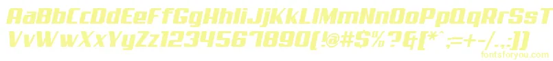 Aero Font – Yellow Fonts on White Background