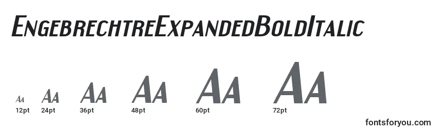 EngebrechtreExpandedBoldItalic Font Sizes