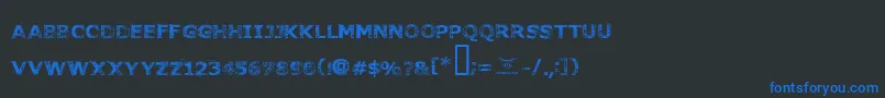 Fonttoachainsaw Font – Blue Fonts on Black Background