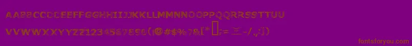 Fonttoachainsaw Font – Brown Fonts on Purple Background