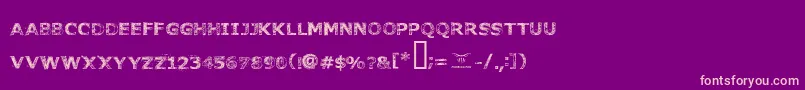 Fonttoachainsaw Font – Pink Fonts on Purple Background