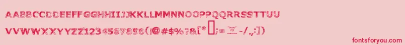 Fonttoachainsaw Font – Red Fonts on Pink Background