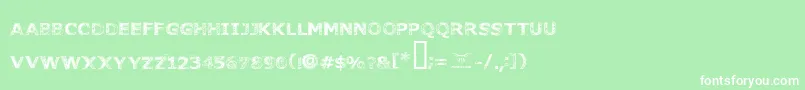 Fonttoachainsaw Font – White Fonts on Green Background