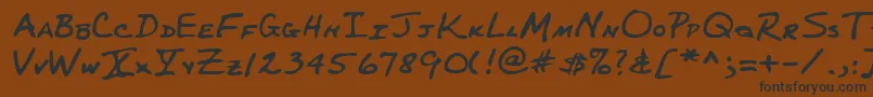 Lehn227 Font – Black Fonts on Brown Background