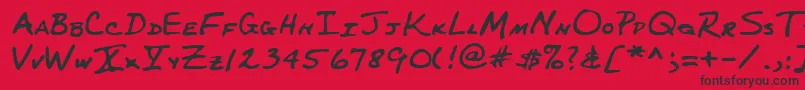 Lehn227 Font – Black Fonts on Red Background