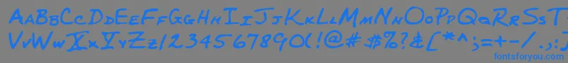 Lehn227 Font – Blue Fonts on Gray Background