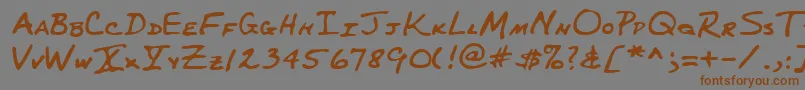 Lehn227 Font – Brown Fonts on Gray Background