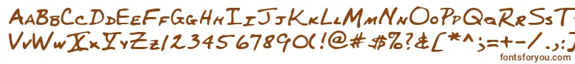 Lehn227-fontti – ruskeat fontit valkoisella taustalla