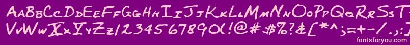 Lehn227 Font – Pink Fonts on Purple Background