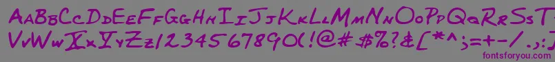 Czcionka Lehn227 – fioletowe czcionki na szarym tle