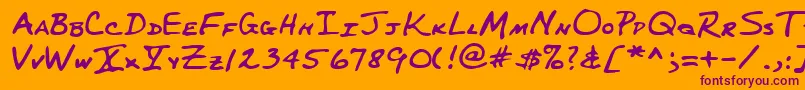 Шрифт Lehn227 – фиолетовые шрифты на оранжевом фоне