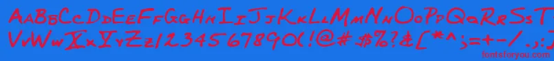 More about Lehn227 Font Lehn227 Font – Red Fonts on Blue Background