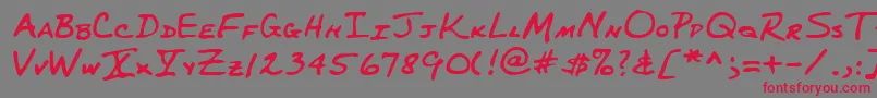 Lehn227 Font – Red Fonts on Gray Background