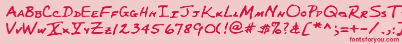 Lehn227 Font – Red Fonts on Pink Background