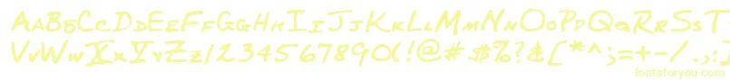 Czcionka Lehn227 – żółte czcionki
