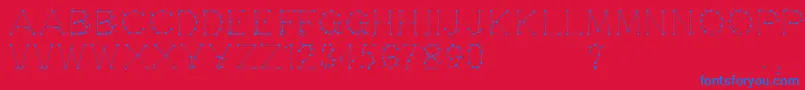 0pointeFait Font – Blue Fonts on Red Background
