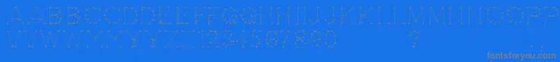 0pointeFait-Schriftart – Graue Schriften auf blauem Hintergrund