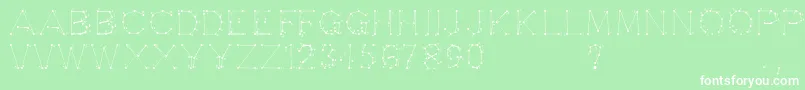 fuente 0pointeFait – Fuentes Blancas Sobre Fondo Verde