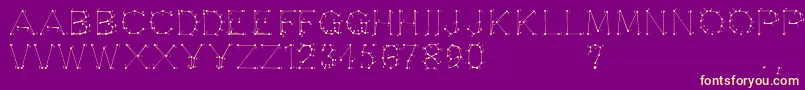 0pointeFait Font – Yellow Fonts on Purple Background