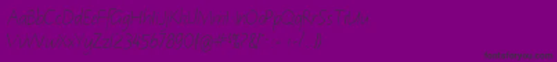 NotehandRegular Font – Black Fonts on Purple Background