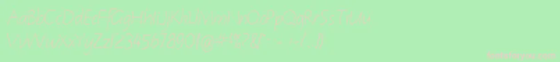 NotehandRegular Font – Pink Fonts on Green Background
