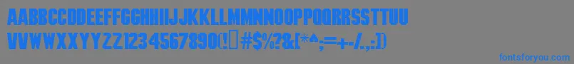 MachinedBold Font – Blue Fonts on Gray Background