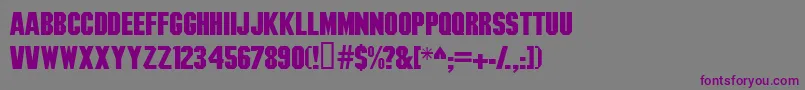MachinedBold Font – Purple Fonts on Gray Background