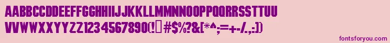 MachinedBold Font – Purple Fonts on Pink Background