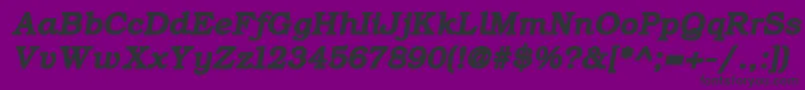 Police ErBukinistKoi8BoldItalic – polices noires sur fond violet