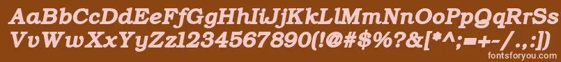 ErBukinistKoi8BoldItalic Font – Pink Fonts on Brown Background