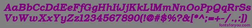 ErBukinistKoi8BoldItalic-Schriftart – Violette Schriften auf grauem Hintergrund