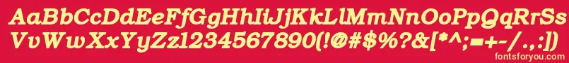 ErBukinistKoi8BoldItalic Font – Yellow Fonts on Red Background