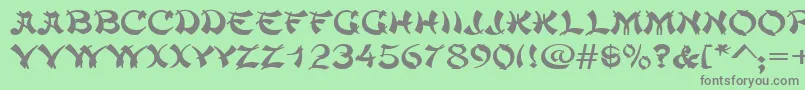 ChowmeinwideRegular Font – Gray Fonts on Green Background