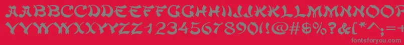 ChowmeinwideRegular Font – Gray Fonts on Red Background