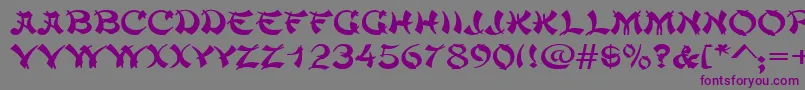 ChowmeinwideRegular Font – Purple Fonts on Gray Background