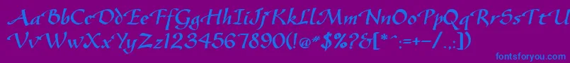 Шрифт GazeBold – синие шрифты на фиолетовом фоне