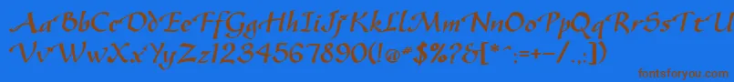 GazeBold Font – Brown Fonts on Blue Background