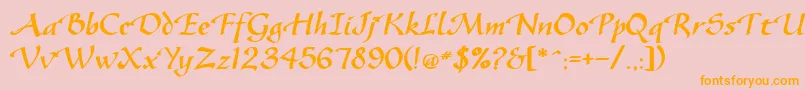 GazeBold Font – Orange Fonts on Pink Background