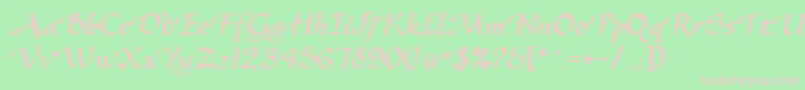 GazeBold Font – Pink Fonts on Green Background